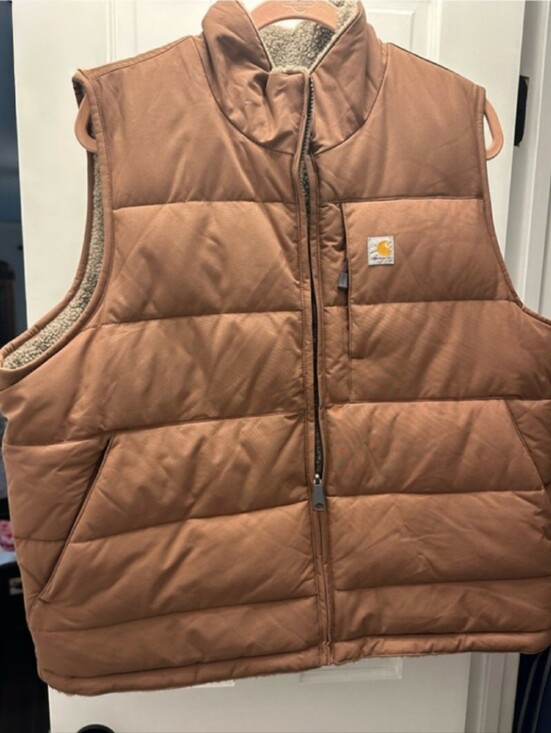 Carhartt Jackets & Blazers - Carhartt Womens XL Tan Quilted Sherpa-Lined Vest